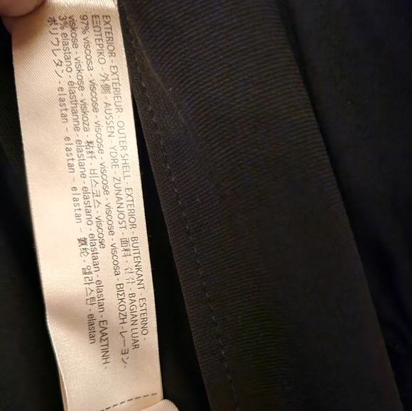 Massimo Dutti, Size Small, Black, V-Neck, Midi/Maxi Length, Long Sleeve, Elegant - Picture 8 of 8